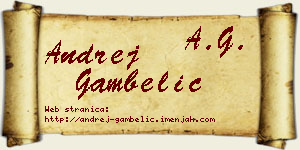 Andrej Gambelić vizit kartica